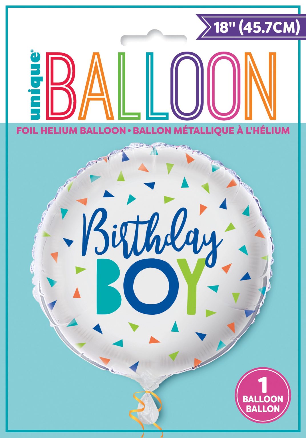 54019-Confetti Birthday Boy Foil Balloon-NT