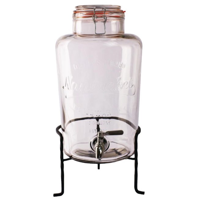 Nantucket Drinks Dispenser with Wooden Stand 300oz / 8.5ltr