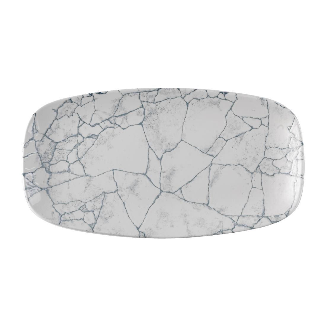 Studio Prints Kintsugi Pearl Grey Chefs Oblong Plate 348x189mm (Box 6)(Direct)