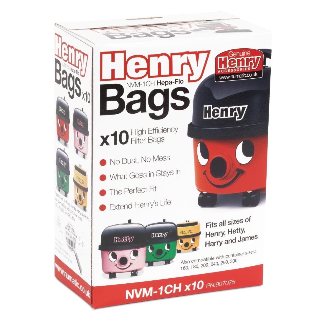 Numatic Henry Branded Dust Bags for Henry Hetty Harry James Keemlaw Shop